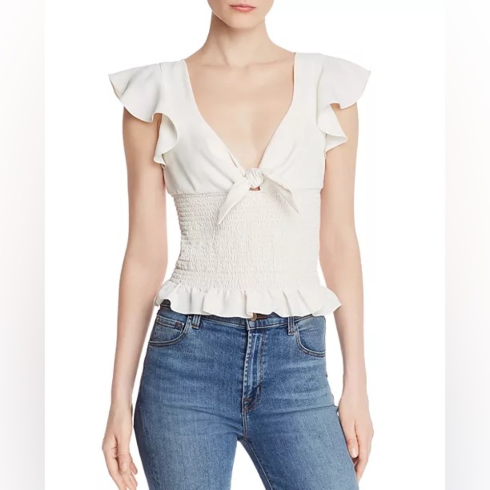 Amanda Uprichard Ember Smocked Top